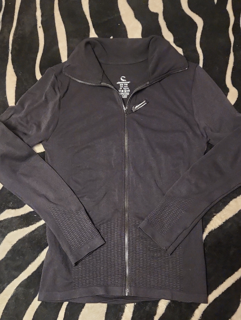 climawear Black Full-Zip Bomber Jacket